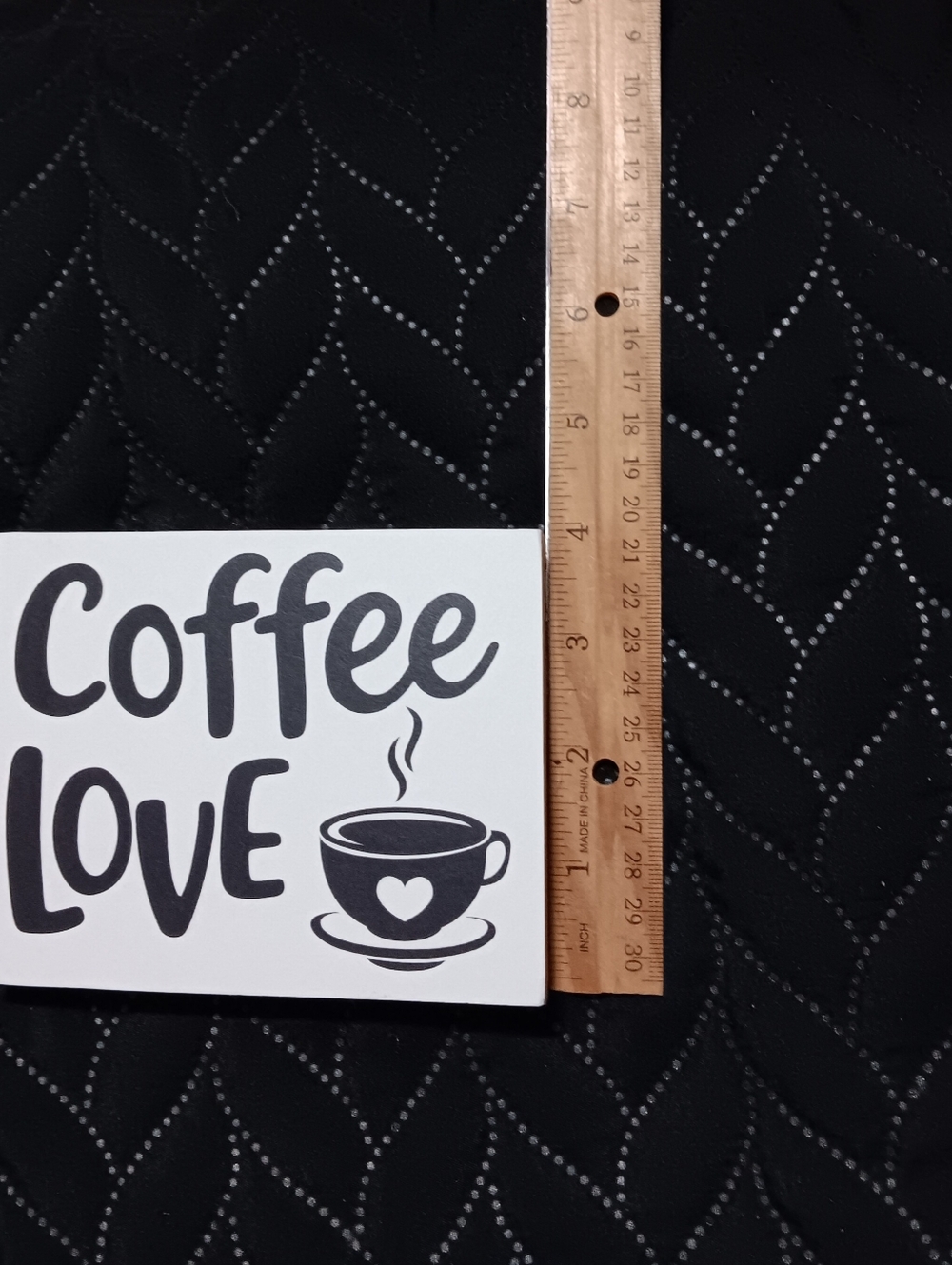 Wood Coffee Love Sign - Black & White Wall Décor